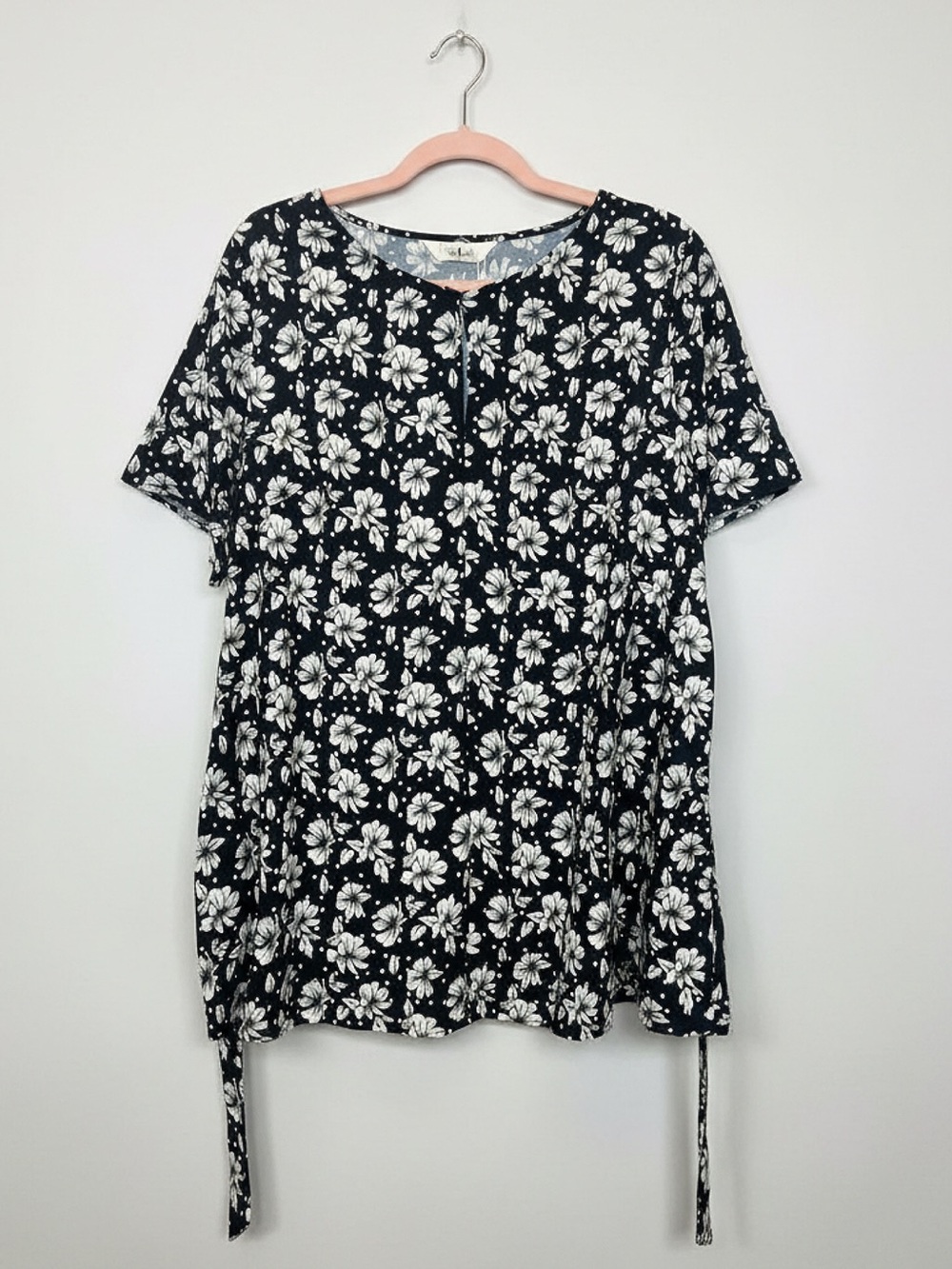 Floral Chiffon Tunic w/Belt • NWT • 24" p2p, 30" length - Picture 5 of 6